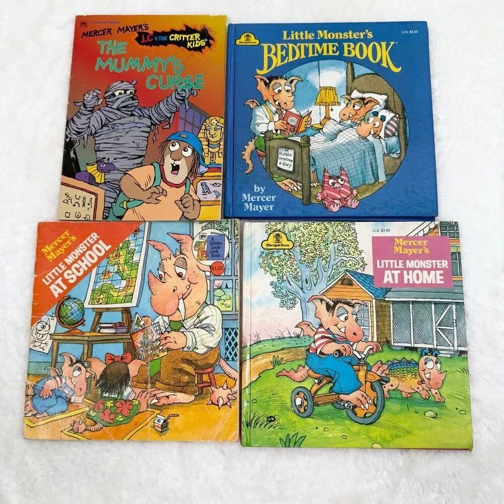 Mercer Meyer Vintage Lot of 4 Children’s Picture Books: Little Monster At Home A
